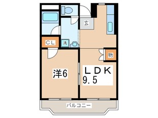 グリ－ンプラザ御園3の物件間取画像